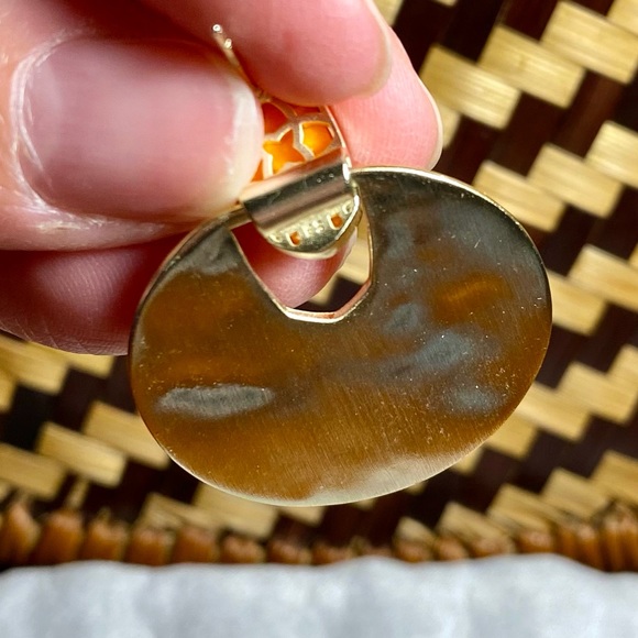 Kendra Scott Deena Gold and Orange Earrings - Picture 5 of 5